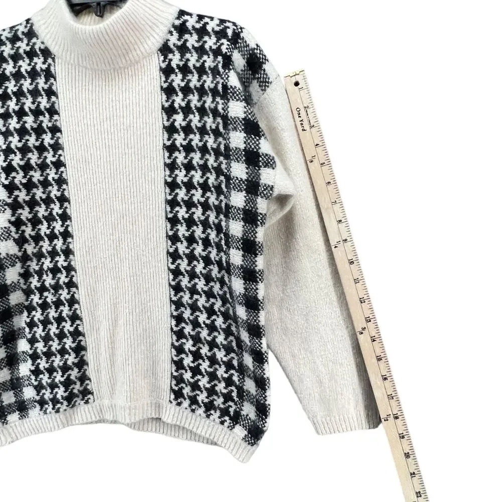 Vintage Glory B by Gloria Furman‎ Sweater Womens Small Houndstooth Silk Angora
